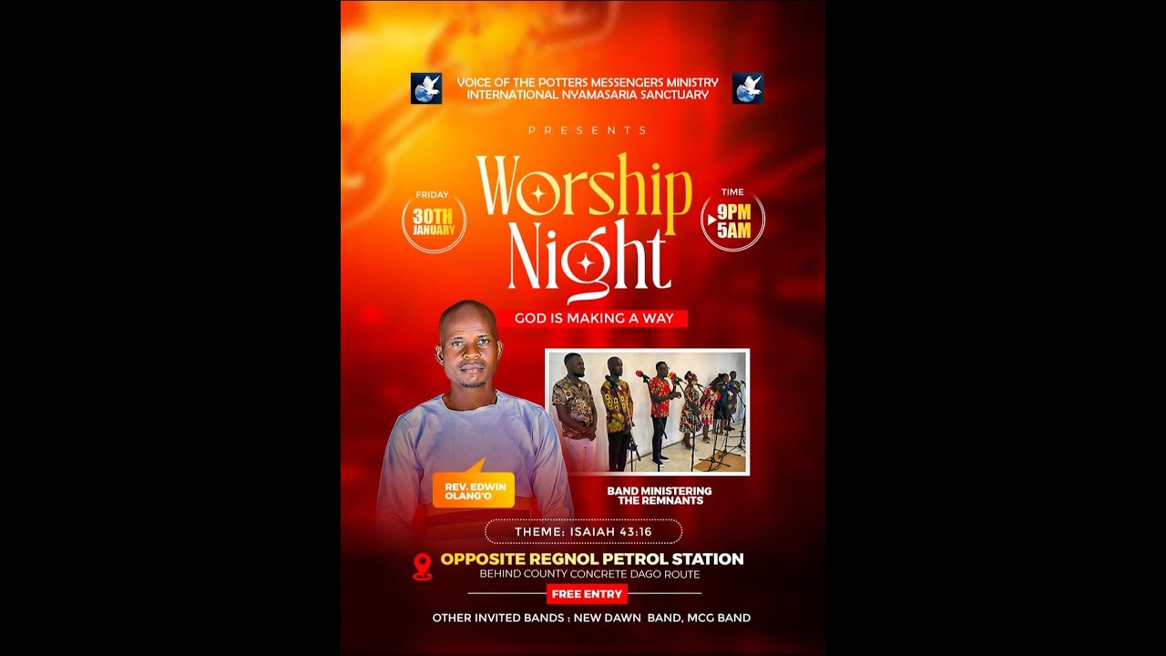 FRIDAY WORSHIP NIGHT ][ JAN 30TH 2026][ WITH REV EDWIN OLANG'O ,