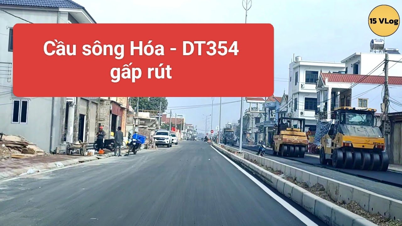 Cầu sông Hóa đến đường DT354 Hải Phòng đang được gấp rút hoàn thành phục vụ đi lại trong dịp Tết 