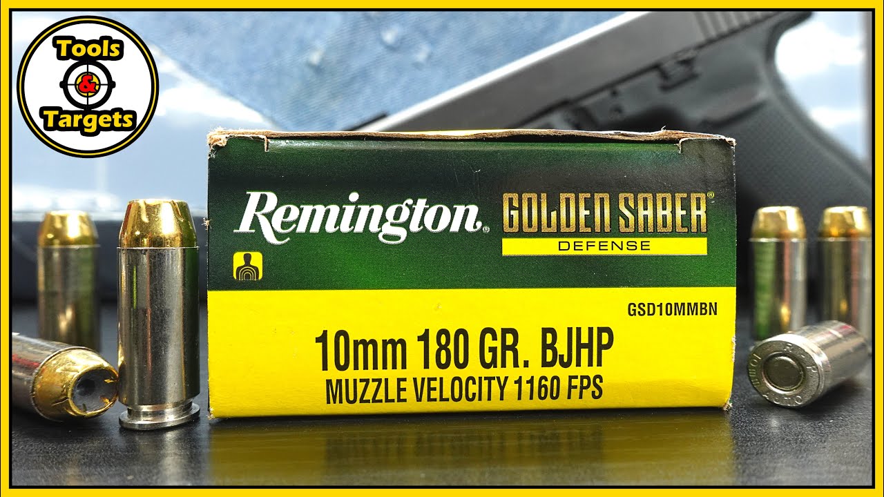 It's WEAK, But It WORKS!...10MM Remington Golden Saber Self-Defense AMMO Ballistic Gel Test!