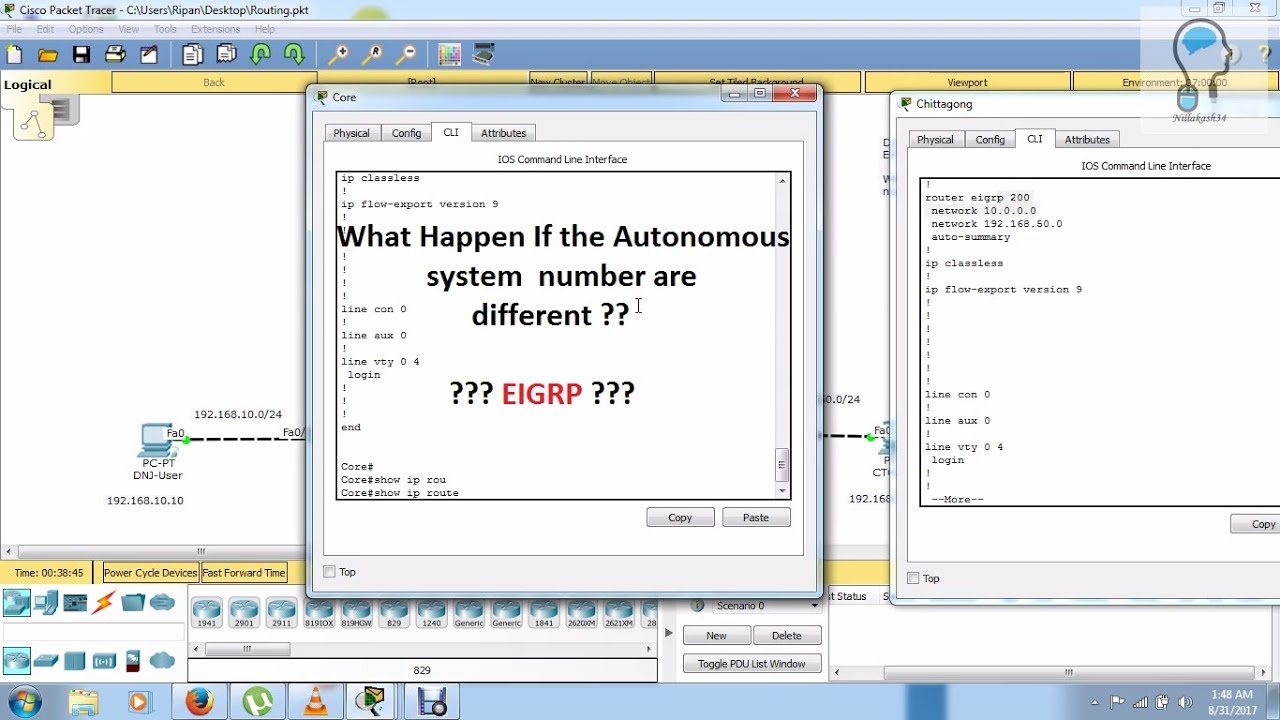 EIGRP: What Happen If the Autonomous system  number are different ??