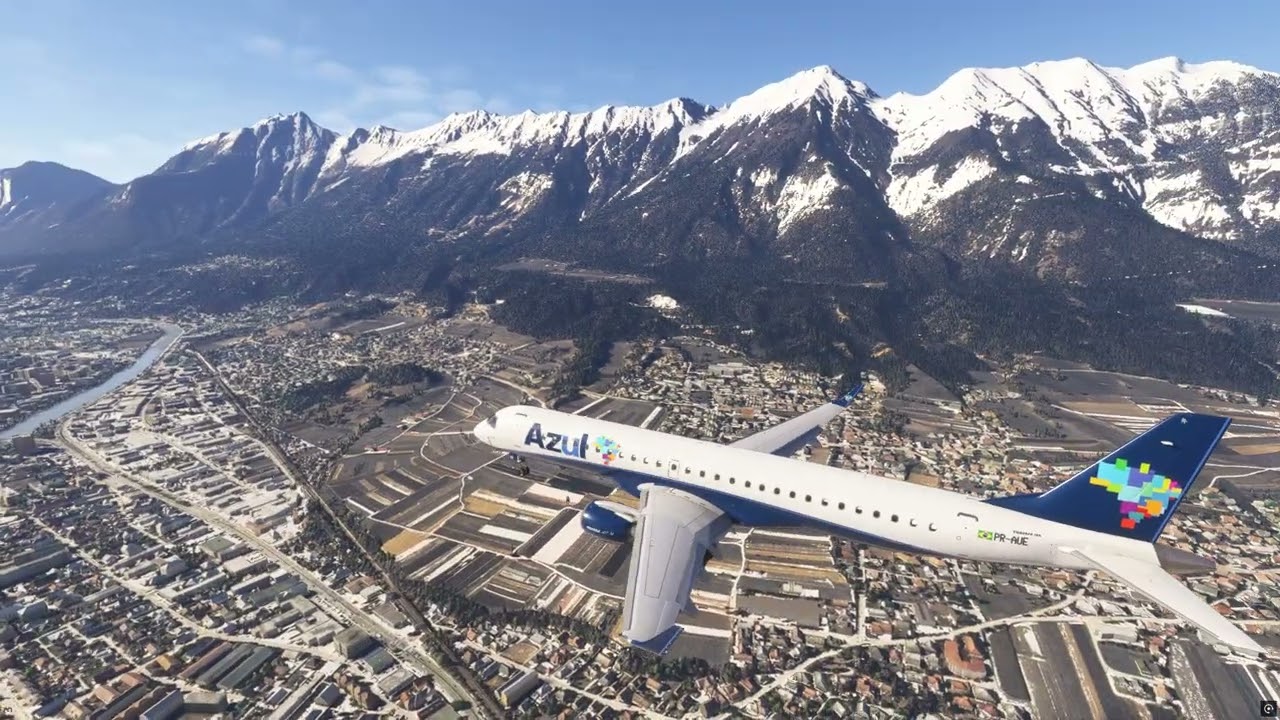 Embraer 195 manual landing LOWI - Innsbruck Airport