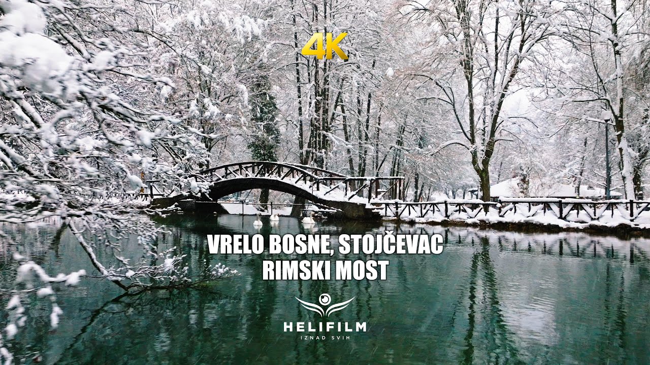 4K Ilidza 2023 - Carobna prirodna oaza - Vrelo Bosne, Stojcevac, Rimski most  - HELIFILM