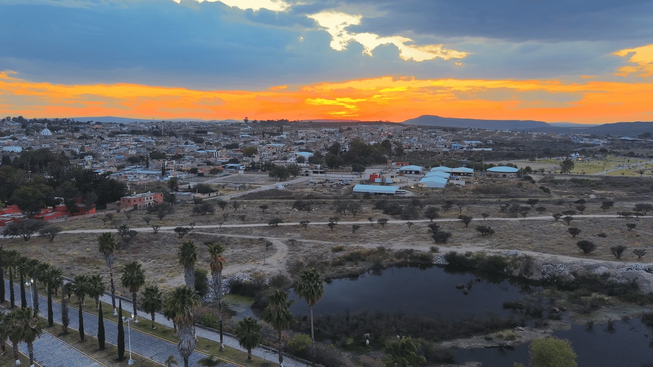Unión de San Antonio Sunset Drone Flyover
