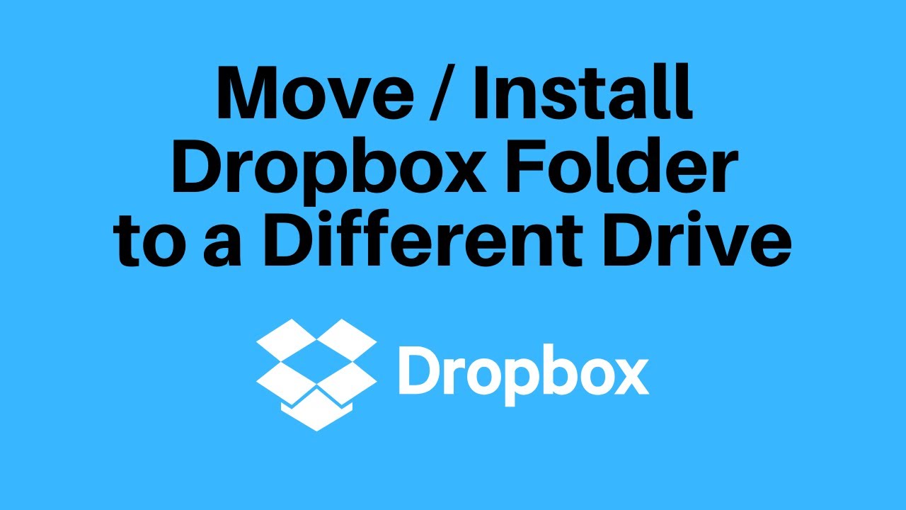 How to Install/Move Dropbox Folder on a Different Location