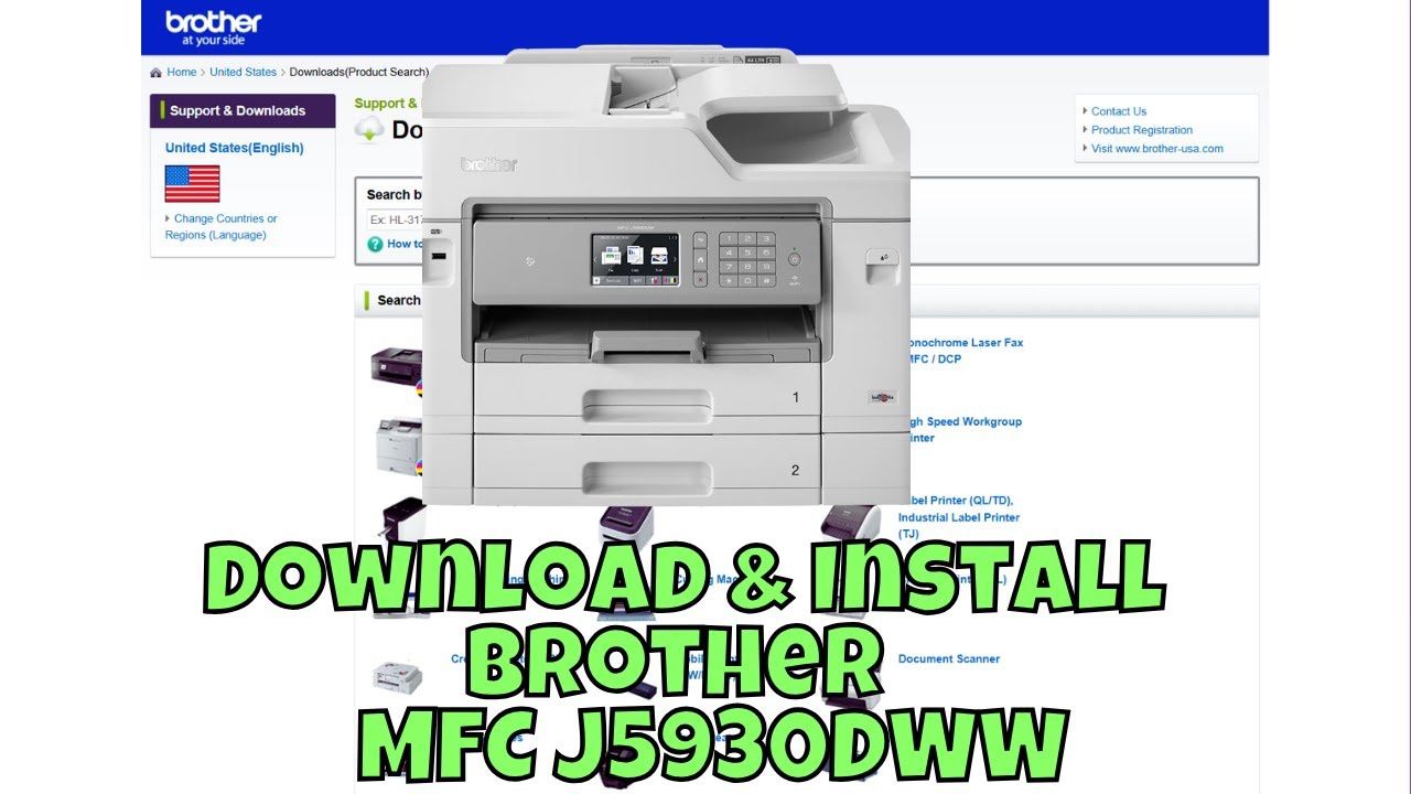 How To Download & Setup Brother MFC J5930DW Printer Driver in Windows || Driver Installation