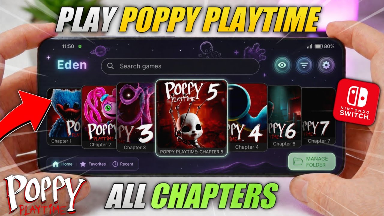 Играйте во все главы Poppy Playtime на мобильном устройстве (ОФФЛАЙН) - Eden Emulator 🎮 | Глава 5...