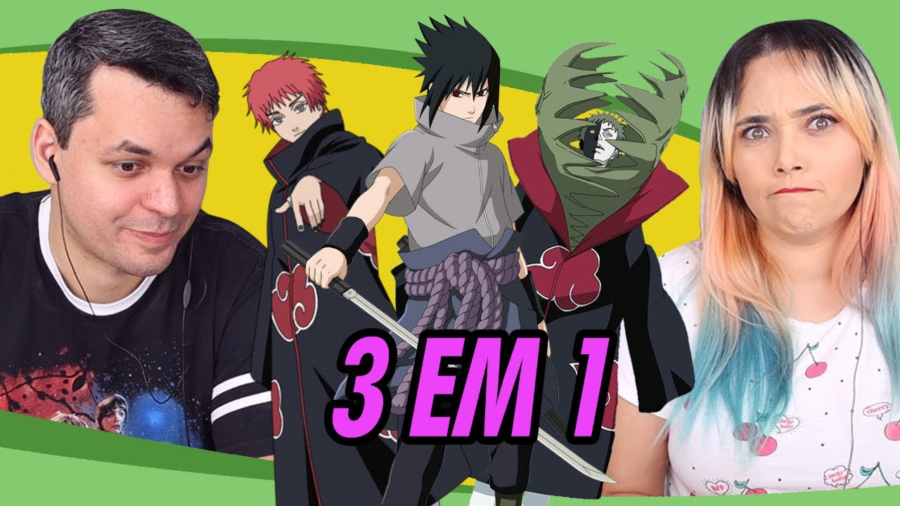 REACT 3 em 1 Tipo Sasuke, Tipo Sasori e Tipo Zetsu 🌗 (Naruto) | Style Trap  (MHRAP)