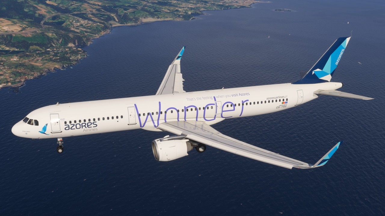 MSFS2024: FSLabs Azores Airlines A321neo Horta HOR to John Paul II Ponta Delgada Airport PDL