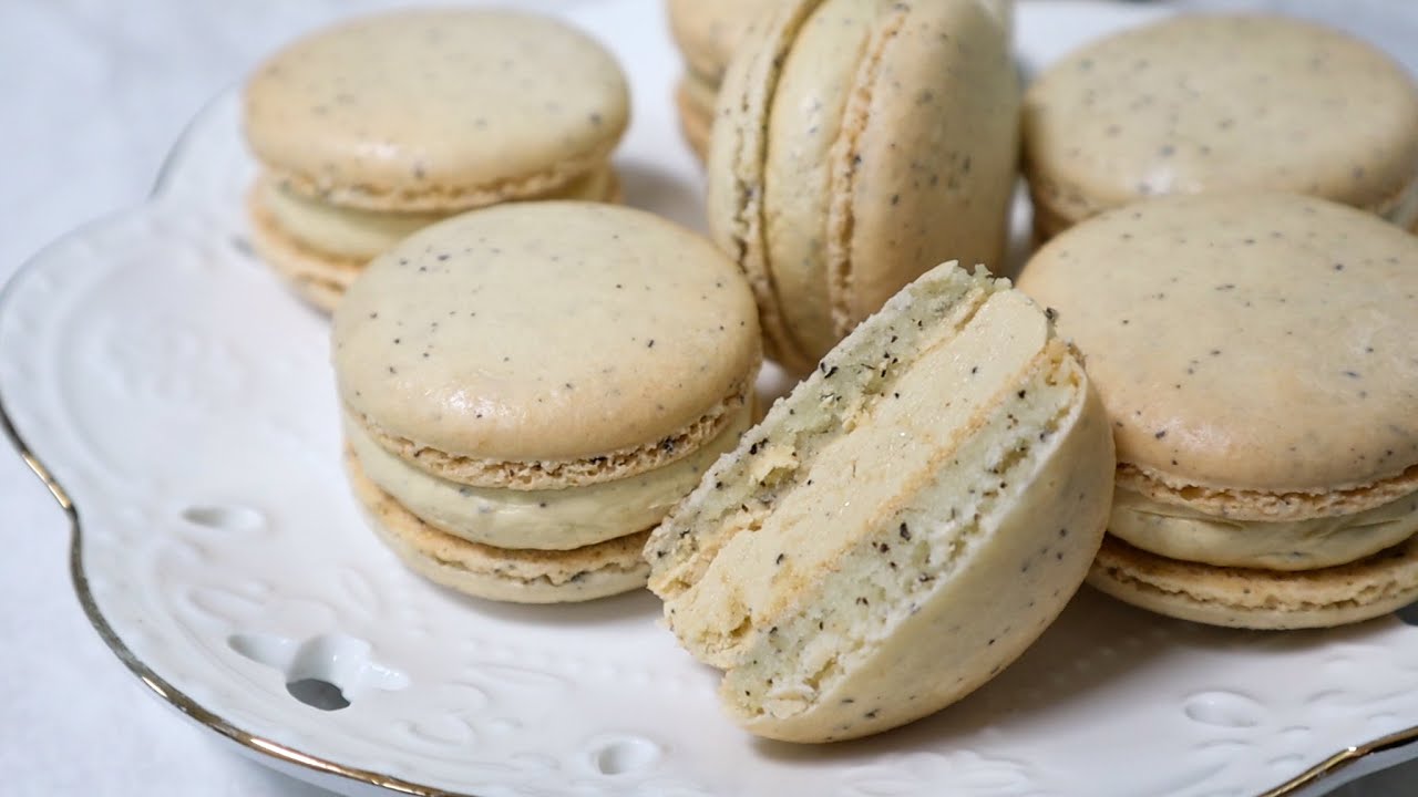 얼그레이 마카롱 만들기 feat.밀크티크림, 스위스머랭 - Earl Grey Macaron  (Swiss meringue) ㅣ 호야TV