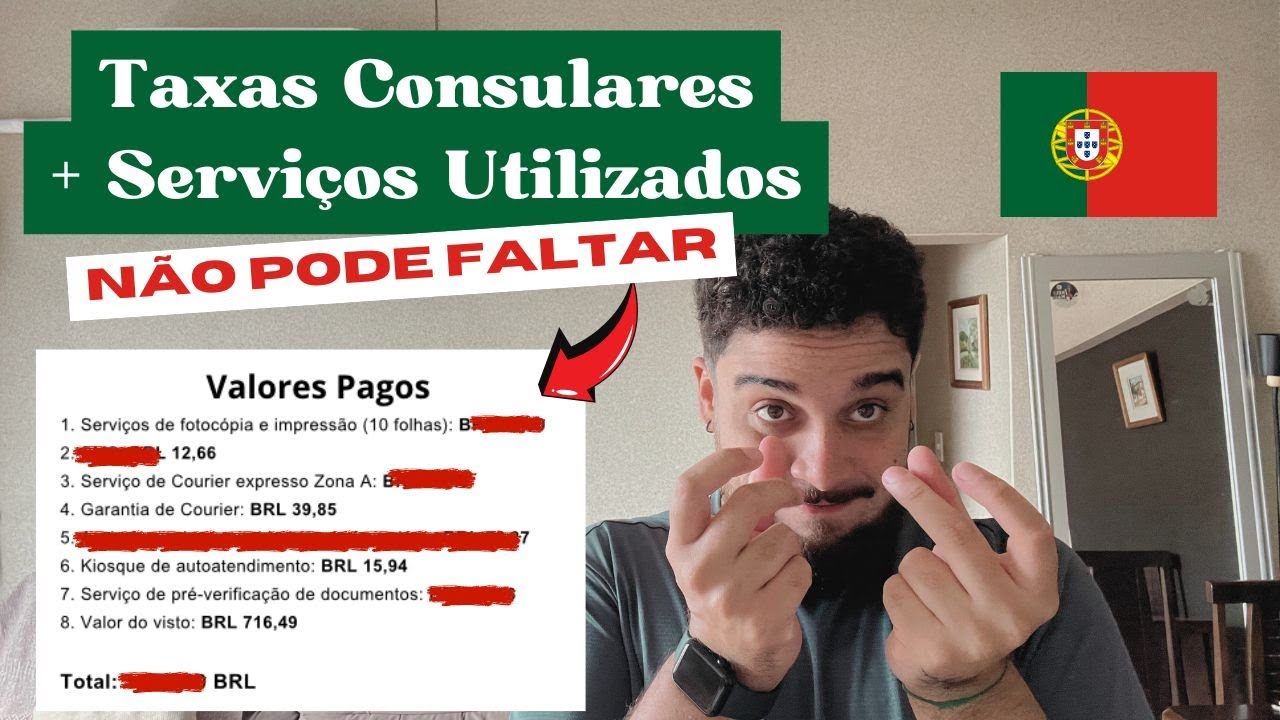 QUANTO CUSTA para TIRAR O VISTO DE PROCURA DE TRABALHO? Taxas Consulares + Serviços Utilizados
