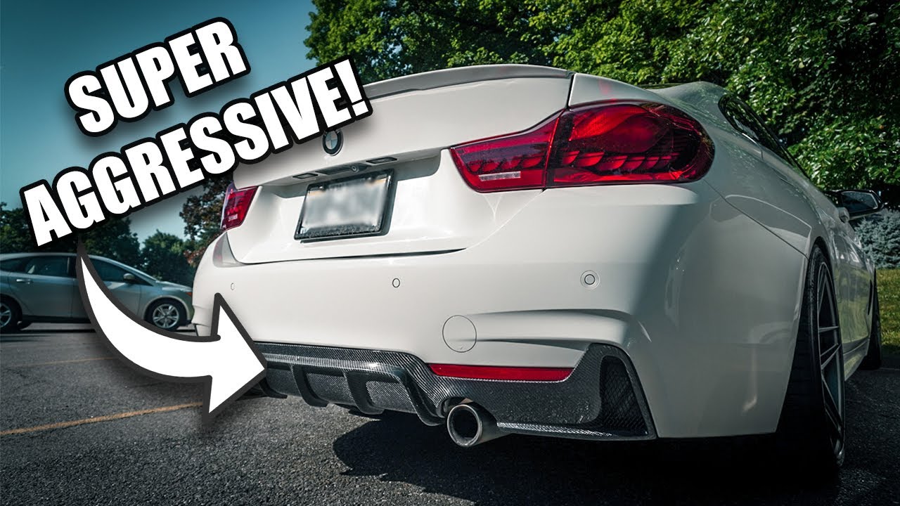 BMW 435i GETS NEW AGGRESSIVE CARBON FIBER DIFFUSER! *looks absolutely insane!*