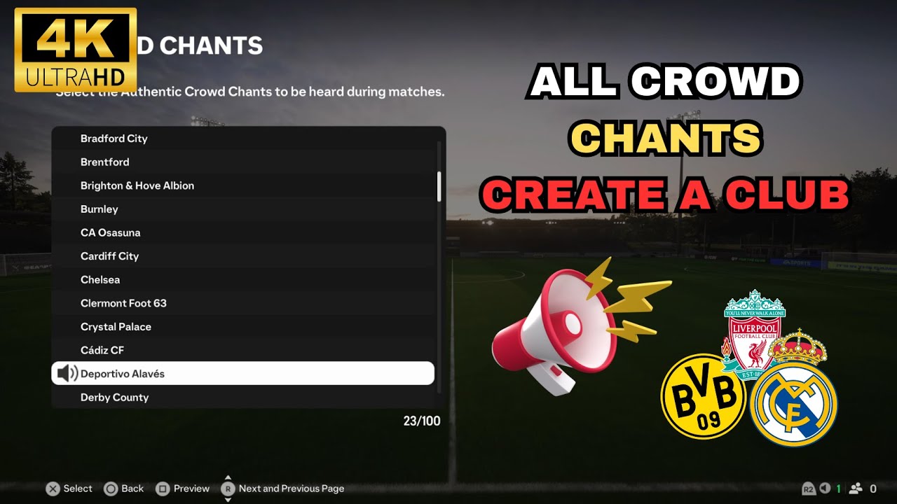 EA SPORTS FC 25 │ALL GOAL SONGS for Create a Club in CAREER MODE ⚽│EA SPORTS FC 25