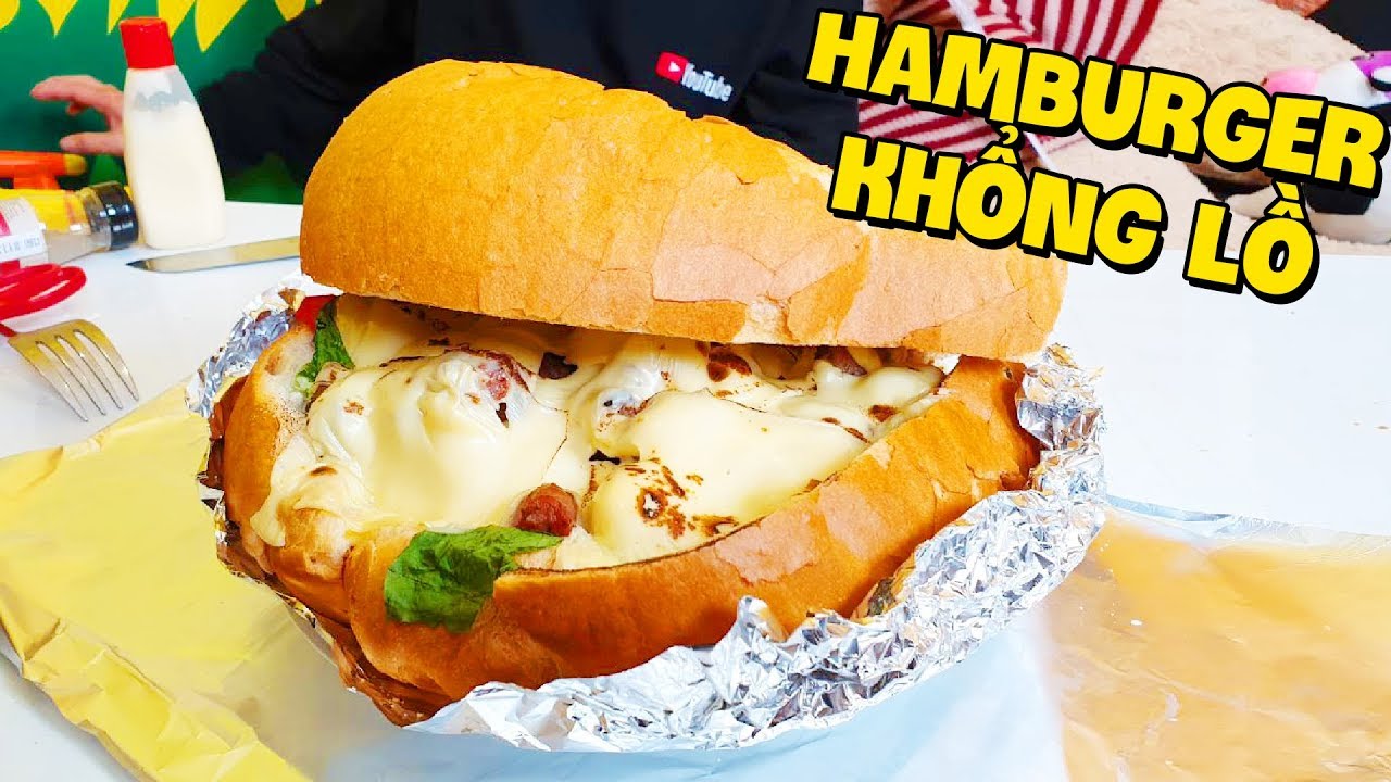 THỬ LÀM BÁNH HAMBURGER KHỔNG LỒ (Oops Banana)
