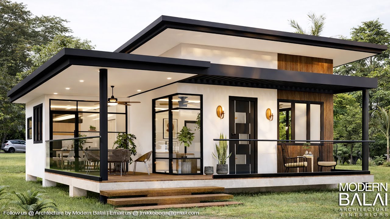 Simple House Design 3-Bedroom Small Farmhouse Idea | 9x11 Meters