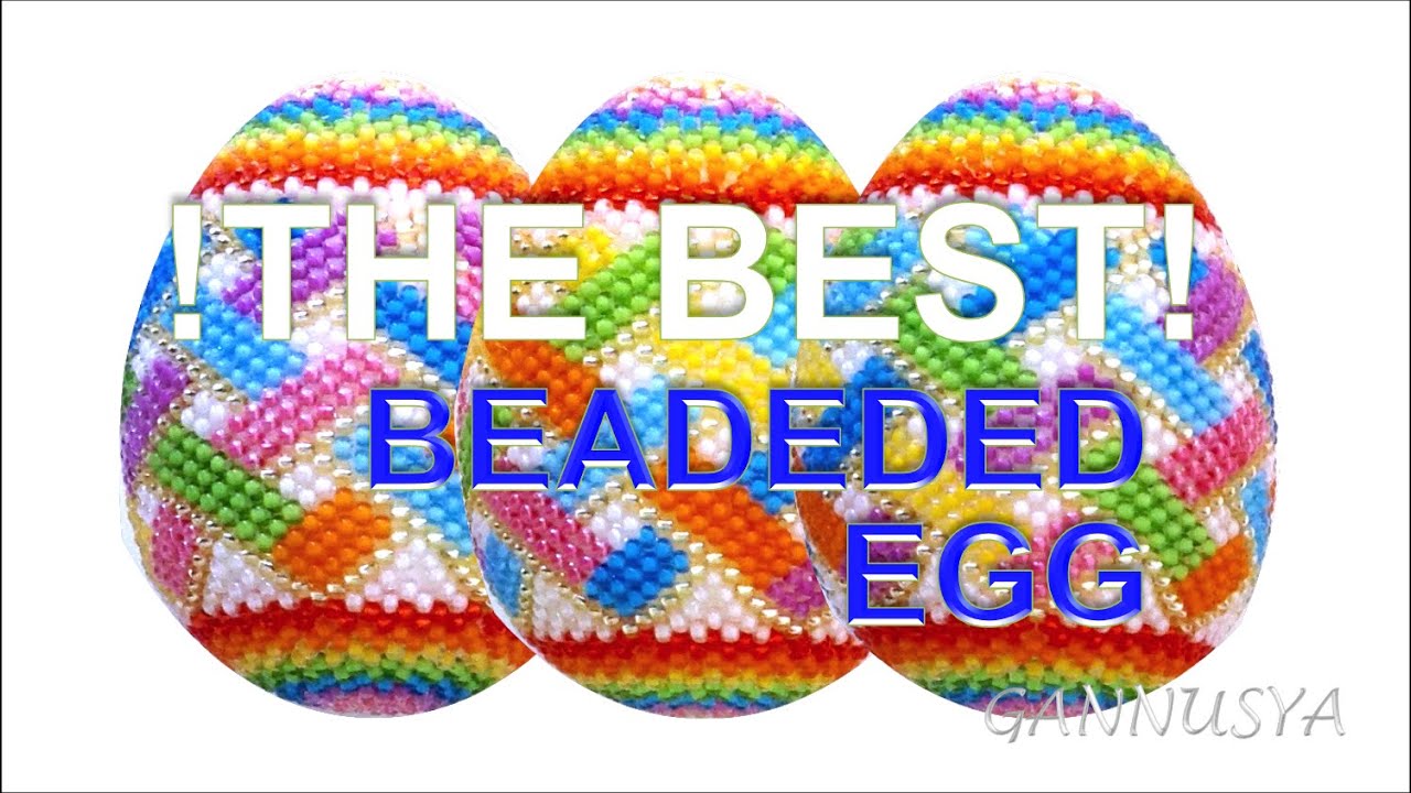 BEADED Egg 8 RAINBOW DIY PATTERN / Пасхальное яйцо РАДУГА / Писанка ВЕСЕЛКА