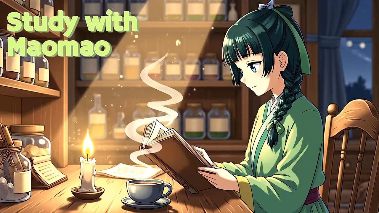 [1 Hour]  MaoMao Reading 🧪 Cozy Relaxing Melodies with Maomao's Room 🌿 Relax/Study/Work
