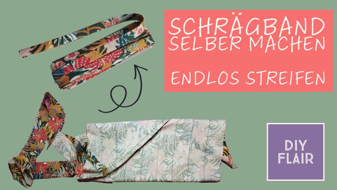 Schrägband selber machen / nähen mit Stoffresten / Schrägband selber herstellen / DIY-Anleitung