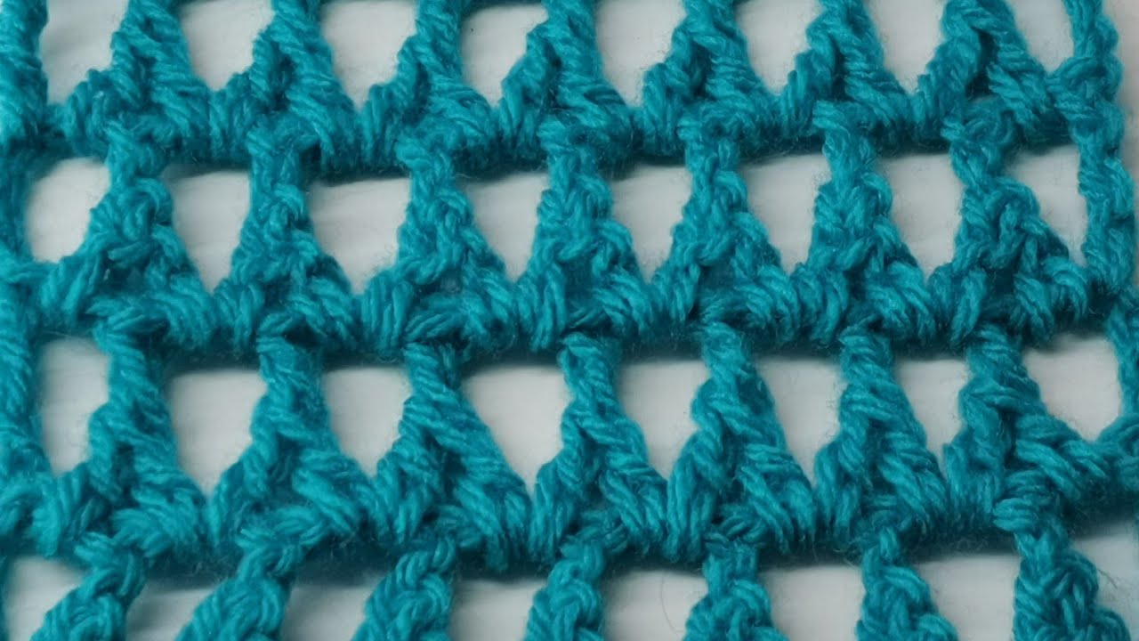كروشيه غرزة الواى المقلوبه  How to crochet the Y stitch