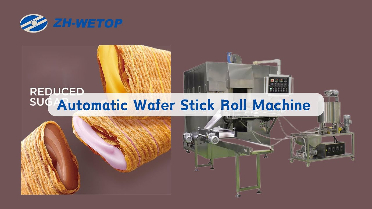 01 Automatic Wafer Stick Roll Machine Running