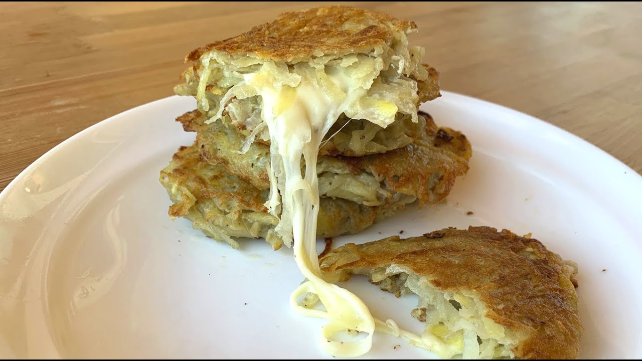 Картофельные Драники с сыром Моцарелла | Вкусная кухня