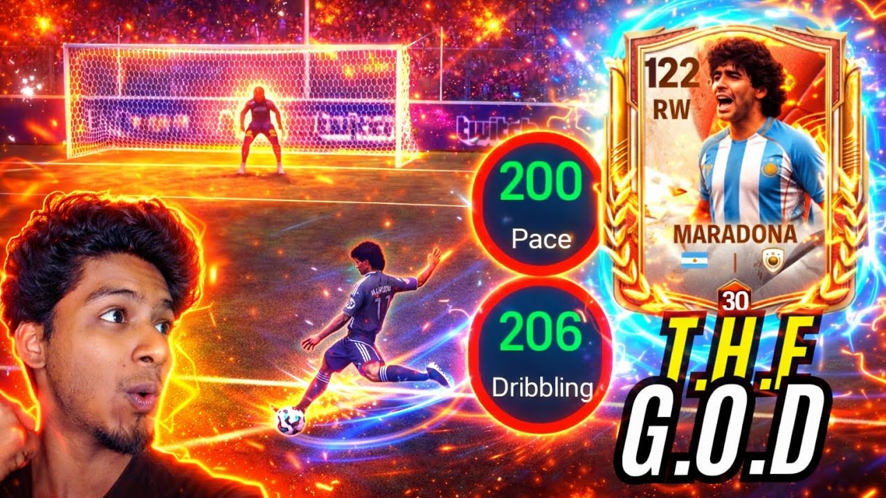 122 OVR MARADONA REVIEW 🐐| THE GOD OF DRIBBLING🔥| FC Mobile