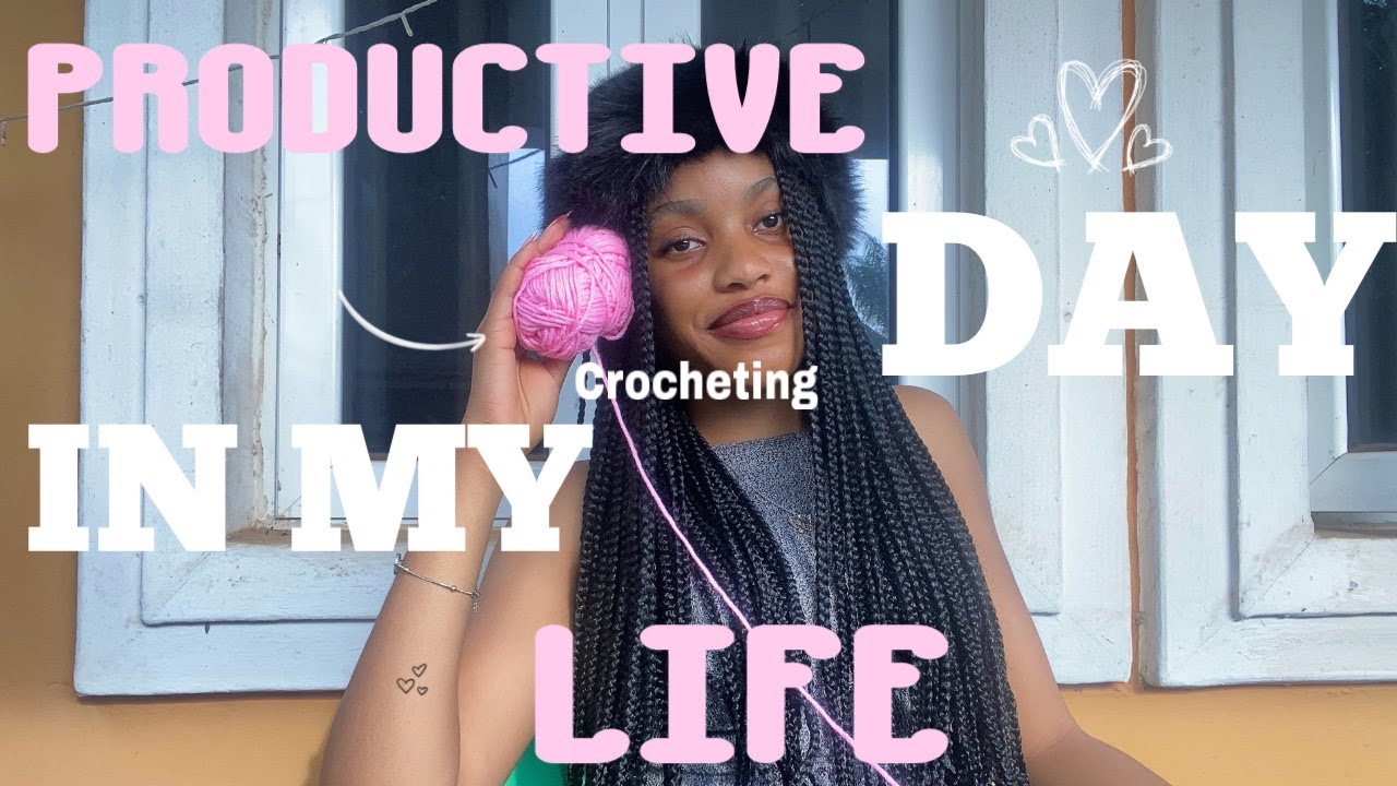How I Stay Productive | learning to crochet🧶 + Studying Korean language📚🇰🇷