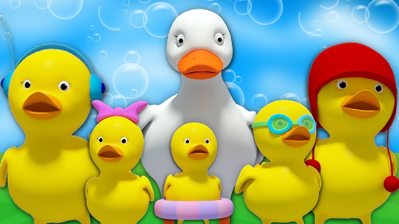 Cinco pequeños patos | preescolar rima | 3d Rimas infantiles | Five Little Ducks | Kids Tv Español