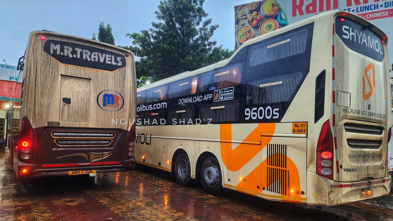 350HP VOLVO B8R Engine in the Ghats😍Mumbai to Bangalore shyamoli VOLVO 9600 Driving in Kambatki Ghat
