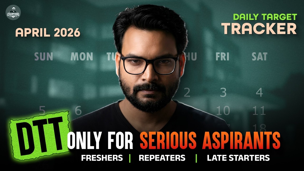 Daily Target Tracker April 2026 | Freshers & Repeaters Strategy | By Saurav Sir