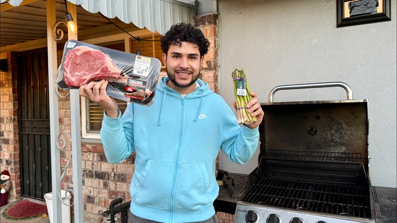 Grilling a MASSIVE Tomahawk Steak!