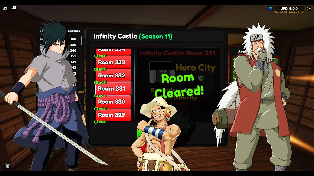 anime adventures - inf castle room 331 (season 11) with SASUKE