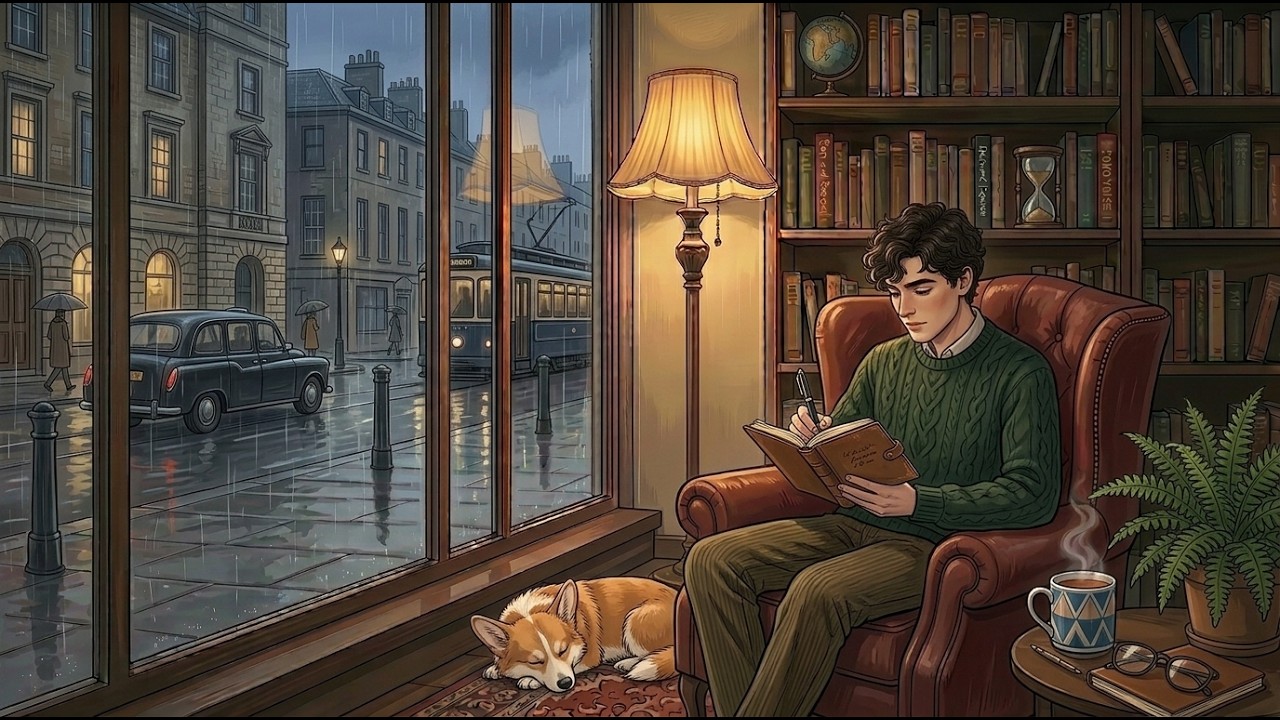 ☕ Rainy Day Lofi Jazz Piano | Cozy Coffee Shop Music for Reading & Study Focus