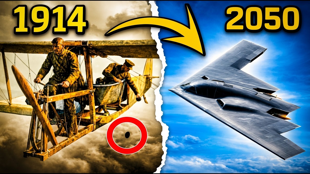 🇺🇸 US Bomber Evolution (1914–2050) | From WW1 Biplane to Stealth B-21 Raider