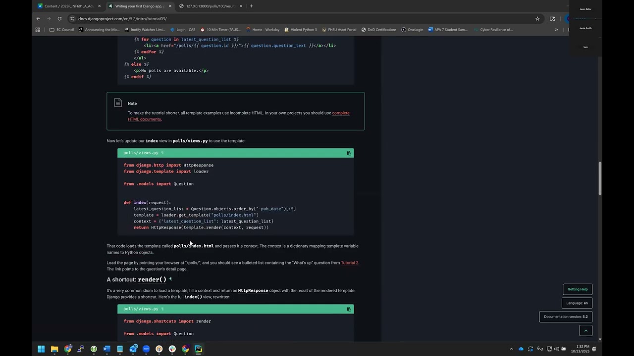 INF601 - Adv Python - Django Part 2