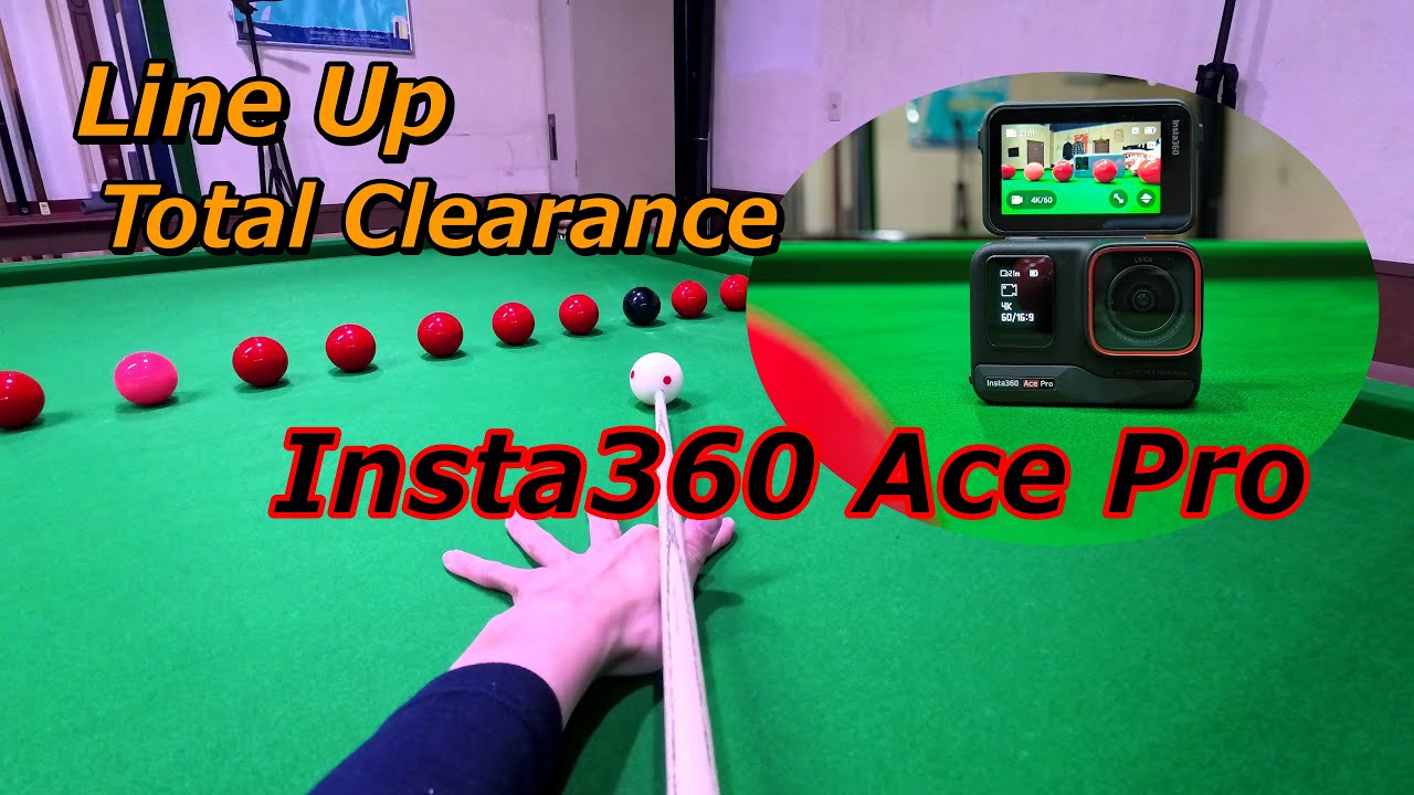 Snooker POV: Shot on Line Up with Insta360 Ace Pro (4K 60FPS) (No.10)