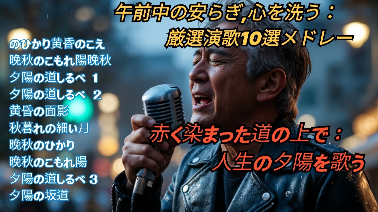心を洗い流す厳選エンカ10曲メドレー (2) #演歌 #昭和歌謡カバー #懐メロ #哀愁 #歌ってみた #