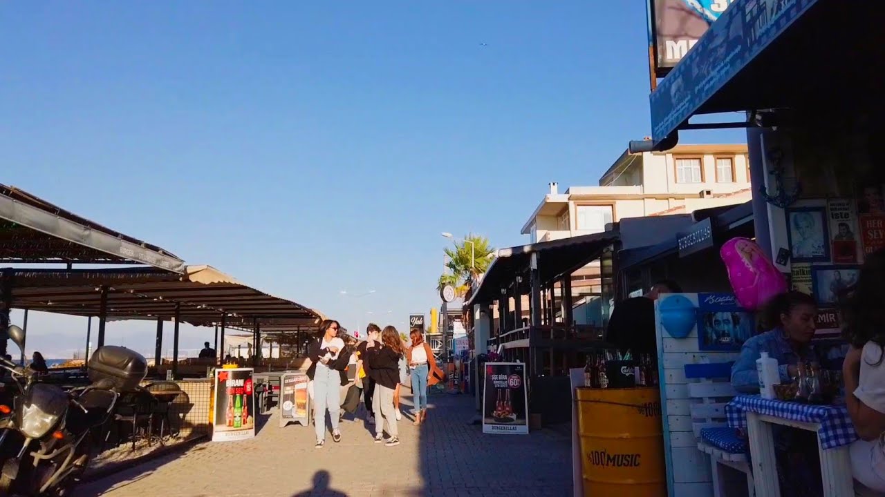 Walking in Izmir: Güzelbahçe Sahil Turu - Turkey (October 10, 2020)