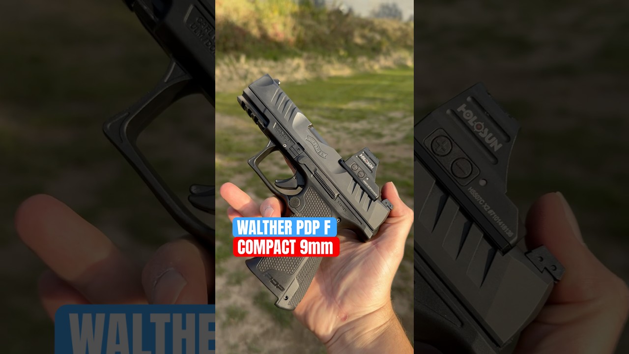 Walther PDP F compact 9mm pistol with red dot 🔴 #polandshootingcenter #poland #pdp #germany #pistol