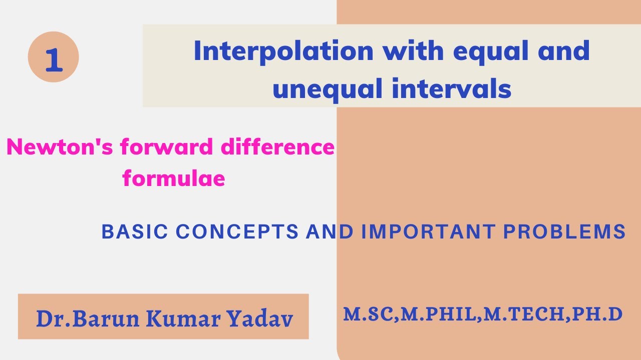 Interpolation with equal and unequal interval | part 1 | #Newtonforwardformula #barunmaths