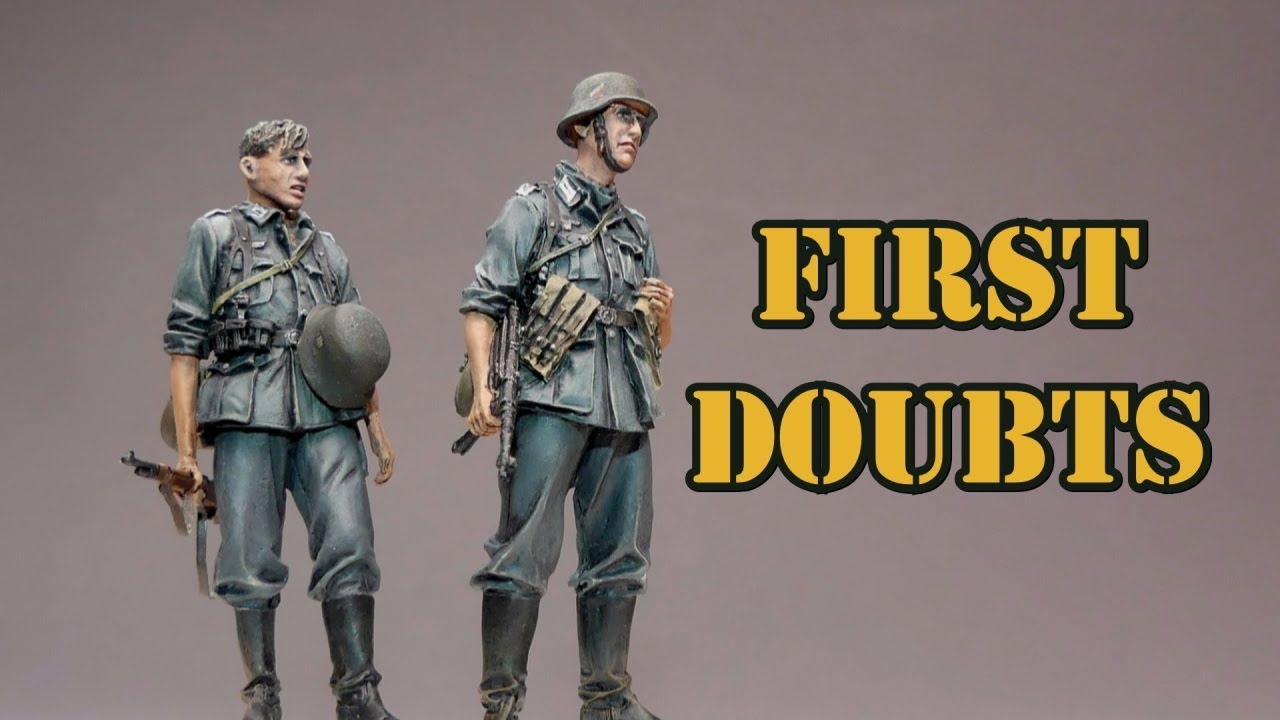 Painting 1/35 scale german infantry figures for Operation Barbarossa diorama