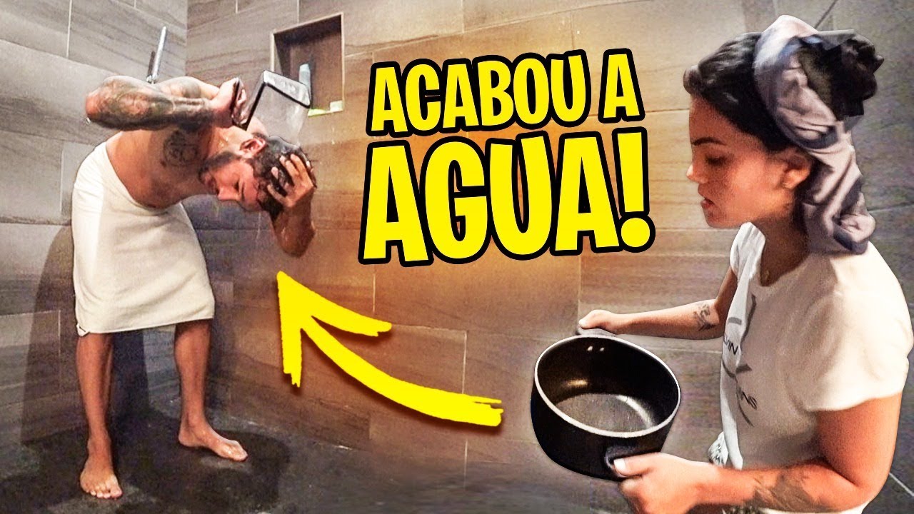 ACABOU A ÁGUA DA CASA!!! OLHA COMO EU TOMEI BANHO...
