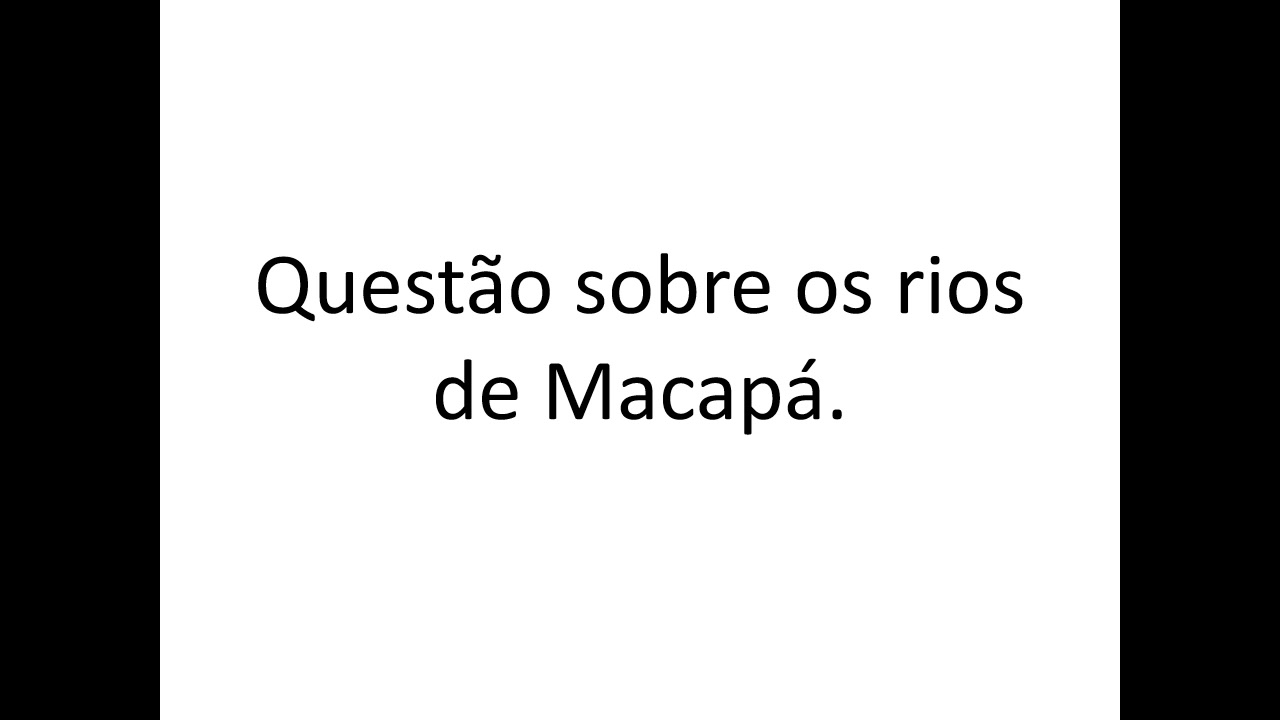 Hidrografia macapaense.
