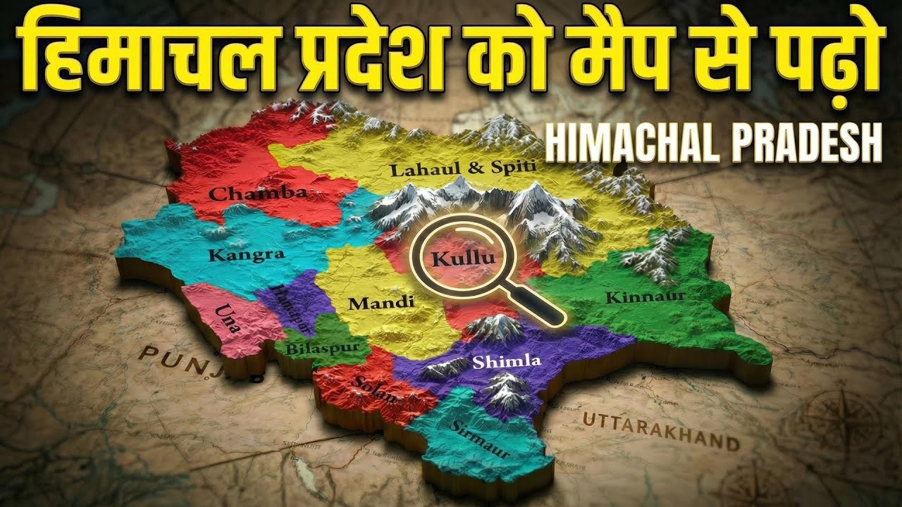हिमाचल प्रदेश का नक्शा: सभी 12 जिलों की पूरी जानकारी | Himachal Pradesh Map & Districts 
