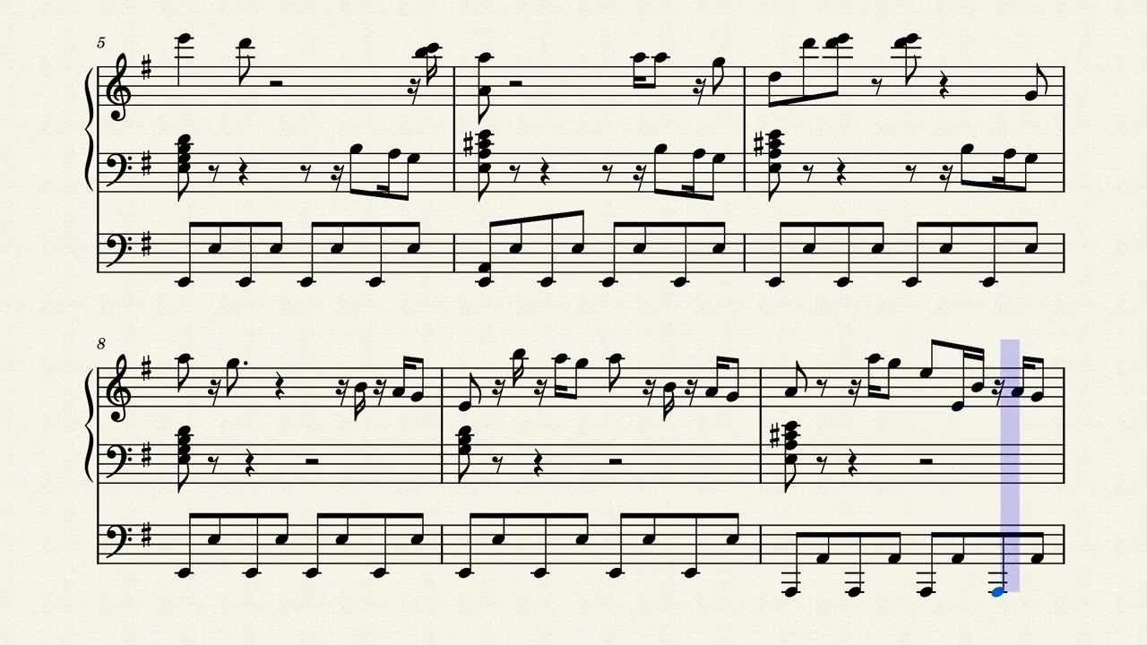 Hunt: Showdown Song Piano Sheet Music | The Humming Theme (rag version) - Port Sulphur Band