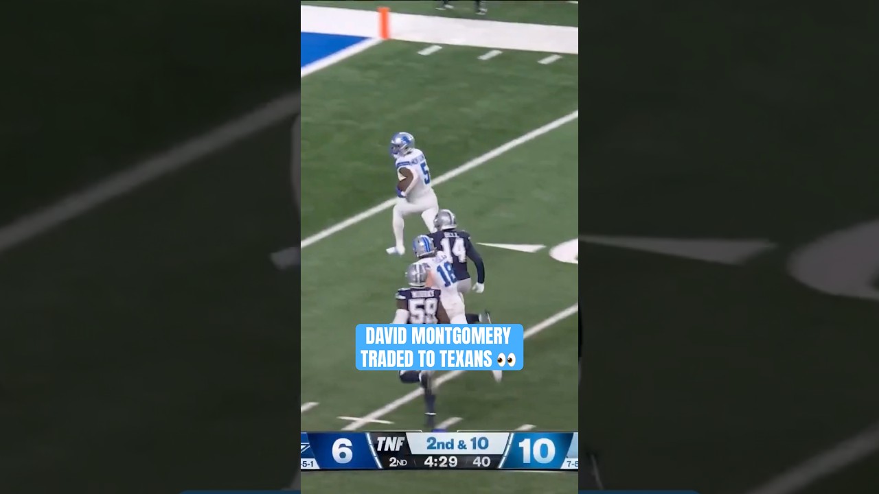 The Detroit Lions are trading running back David Montgomery to the Houston Texans 🤯