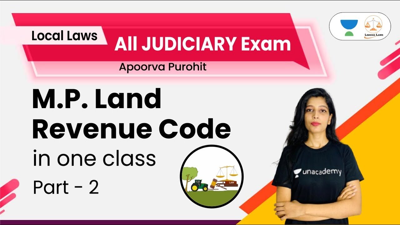 M.P. Land Revenue Code In One Class | Part - 2 | By Apoorva Purohit