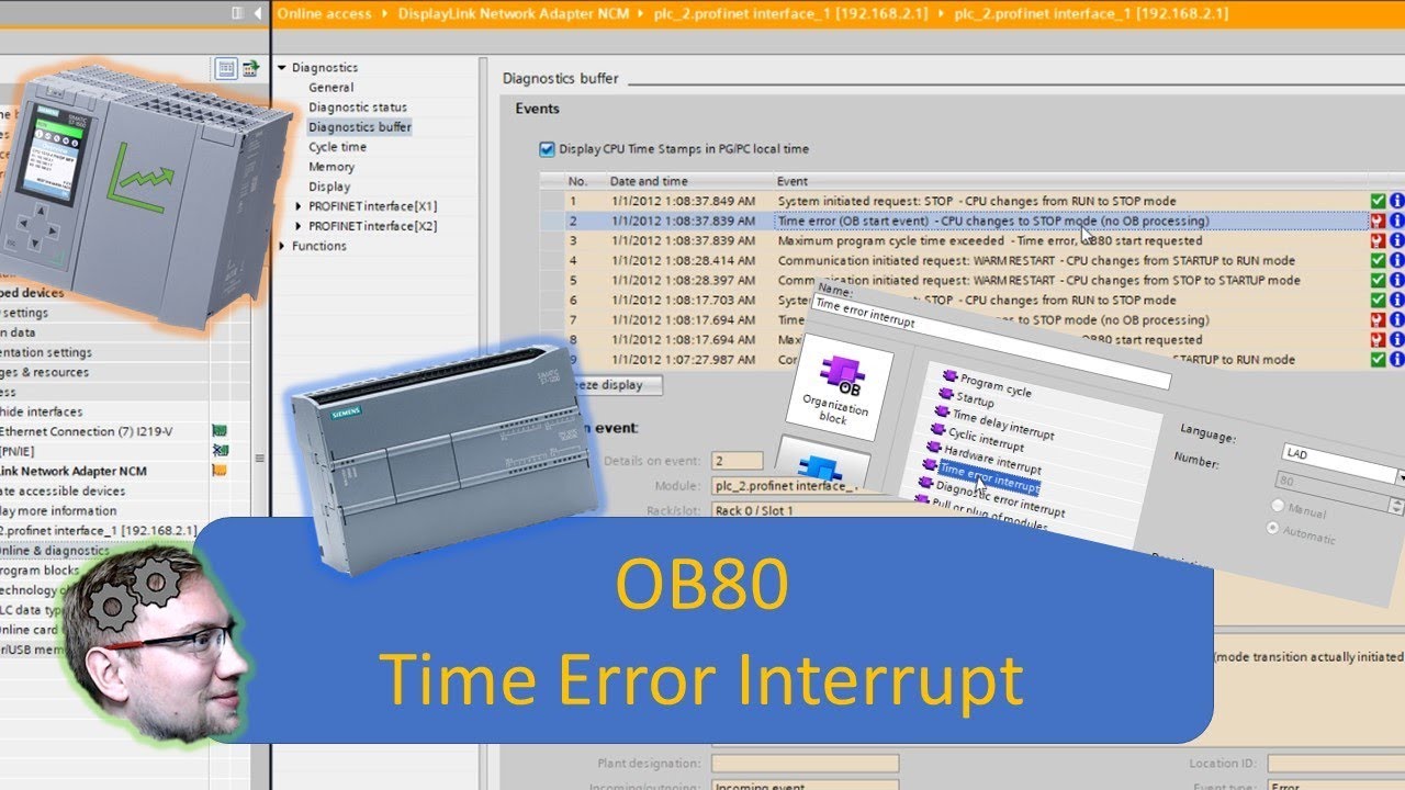 TIA Portal: OB80 - Time Error Interrupt