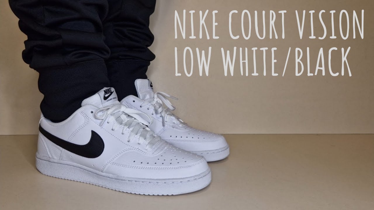 Nike Court Vision Low Next Nature White and Black On Foot | Detailed Look