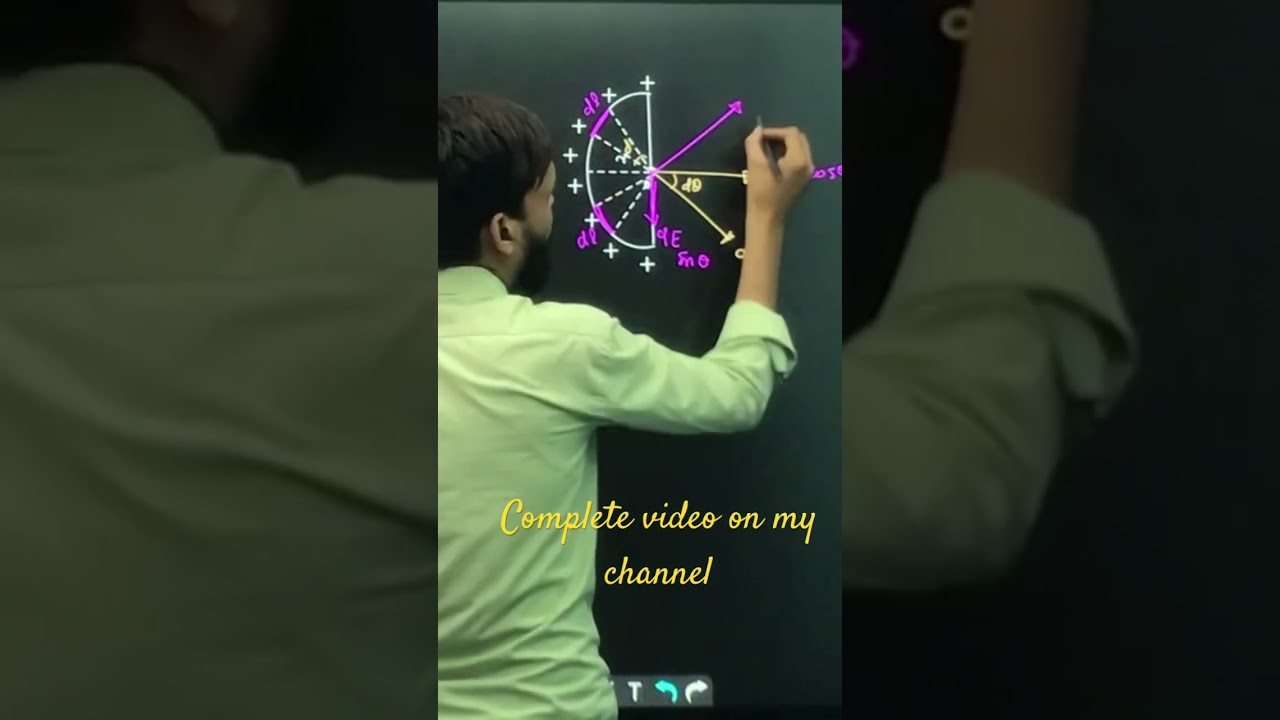 How resolve component of electric field at semi circular ring #amirsir #deservephysics