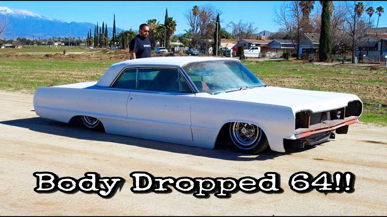 Body Dropped (layin rocker) 1964 impala project (watch in HD)